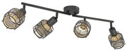 Lindby - Eudoria 4 Plafoniera Black/Gold Lindby