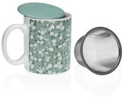 Tazza con Filtro per Infusioni Versa Bellis Verde Gres