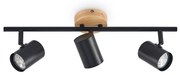 Lindby - Xiomara 3 Plafoniera Black/Light Wood Lindby