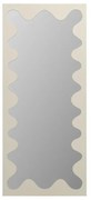 Grande specchio in Metallo con struttura ondulata L. 70 x H.160 cm Beige  - GANSU