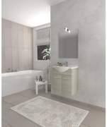 Mobile sottolavabo e lavabo con illuminazione Ginevra rovere grigio L 56 x H 70 x P 42.5 cm, 2 ante