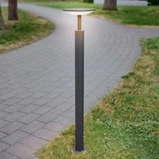 Lampioncino da giardino Fenia Lucande, Nero, Alluminio, Moderno, Lampada LED da esterni