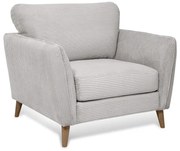 Poltrona in velluto a coste grigio chiaro Paris - Scandic