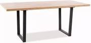 Tavolo allungabile Vito in rovere castagno/nero - L140-180 cm