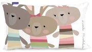 Fodera per cuscino HappyFriday Moshi Moshi Rabbit Family Multicolore 50 x 30 cm