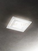 Bend plafoniera led 45w cct 3000°/4000°/6000°k in metallo e plexi...