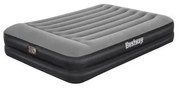 67403 Airbed Tritech Bicolor Nero/Grigio Matrimoniale Plus Floccato Cm 203X152X46 Pompa Elettrica Integrata e Sacca - Bestway