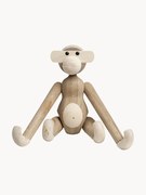 Oggetto decorativo di design in legno di quercia Monkey, Alt. 19 cm