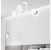 Lampadario a sospensione con supporto rigido MINERVA 2xE27/15W + 2xE14/10W/230V bianco