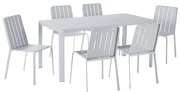 Set tavolo e sedie Idaho NATERIAL in alluminio antracite per 6 persone