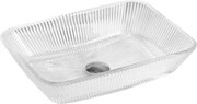 Mexen Tiva lavabo in vetro da appoggio 46 x 33 cm, trasparente - 24184600
