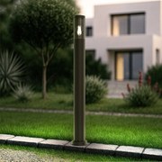 Paletto da Giardino Nero 100cm DarkLight Acciaio INOX base E27