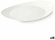 Piatto da pranzo Bianco Vetro 30,5 x 3 x 26 cm (18 Unità)