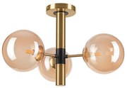 Lampadario a sospensione con supporto rigido ROLLO 3xG9/5W/230V oro/fumé beige