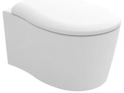 Vaso WC sospeso OLYMPIA CERAMICA soft, sedile incluso P 55 x L 36 cm bianco