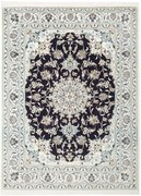 Nain Tappeto persiano 150 x 200 Blu (Iran) Annodato A Mano