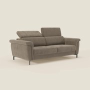 Capri divano letto di design con piedini alti - poggiatesta reclinabili in raffinato tessuto effetto velluto smacchiabile T30