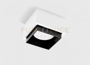 Syme lampada da soffitto 1 luce quadrata nero in gesso