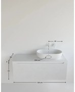 Mobile da bagno sotto lavabo verde laccato L 120.5 x H 46 x P 46 cm 1 cassetto, lavabo non incluso