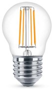 Lampadina Led a Filamento E27 G45 a sfera 4W Giallo Novaline