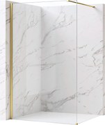 Parete doccia Rea Flexi Transparent / Brush Gold 80