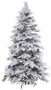 Albero di Natale Bianco Verde PVC Metallo Polietilene 150 cm