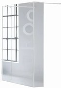 Walk-in wens L 20 x H 200 cm, vetro 6 mm vetro senza finitura / trasparente bianco