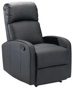 Poltrona relax in similpelle Nero - ISAO