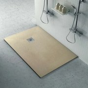 Piatto doccia 70x100 filo pavimento Karen in resina pietra tortora