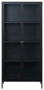 Vetrina in metallo nero 90x190 cm Carmel - Unique Furniture