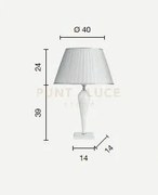 Lumetto ravel nero e cromo attacco e27 1 luce h.39+24cm