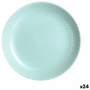 Piatto da pranzo Luminarc Pampille Turquesa Turchese Vetro 25 cm (24 Unità)