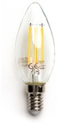 Lampadina Led a Filamento E14 C35 a candela 4W Bianco caldo 2700K Neos