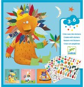 Gioco d'arte con adesivi - fare animali