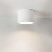 Plafoniera Tonda da Soffitto GX53 in Gesso Pitturabile - Serie VOLUMI