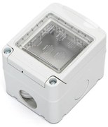 Cassetta esterna impermeabile 2 moduli custodia IP55 per pulsanti compatibile anche con Vimar Plana