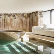Carta da parati in Fibra di Vetro Vintage Bamboo Oasis