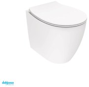 Ercos "Kite" Wc Da Terra Filo Muro Senza Brida Bianco Opaco