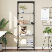 Libreria 5 ripiani grigio sonoma 59x35x171 cm legno multistrato