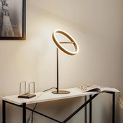 Lucande Lampada LED da tavolo Yekta, nera, 59 cm, dimmerabile