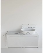Mobile da bagno sotto lavabo MADERO verde laccato L 120.5 x H 46 x P 46 cm 1 cassetto, lavabo non incluso