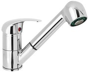 Miscelatore cucina con doccia estraibile cromo per lavello o lavanderia