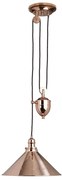 Elstead PV-P-CPR - Lampadario su corda PROVENZA 1xE27/100W/230V rame