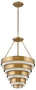 Lampadario Contemporaneo Echelon Acciaio Ottone Antico 4 Luci E14