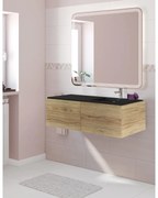 Mobile sottolavabo e lavabo Neo rovere miele L 120 x H 32 x P 48 cm 1 vasca