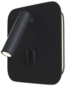 Applique Da Parete Moderno Ios 176 Alluminio Nero Luce Led Integrato 10W