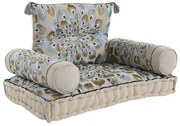 Poltrona da giardino DKD Home Decor Azzurro Beige 90 x 55 x 18 cm