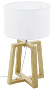 Lampada Da Tavolo Moderna Chietino 1 Legno Marrone Legno 1 Luce E27