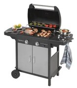 Campingaz - barbecue a gas 2 series classic exs vario 7.5 + 2.1 kW acciaio ruote