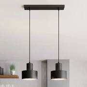 SIGMA Lampada a sospensione Rif, lineare a 2 luci, nero